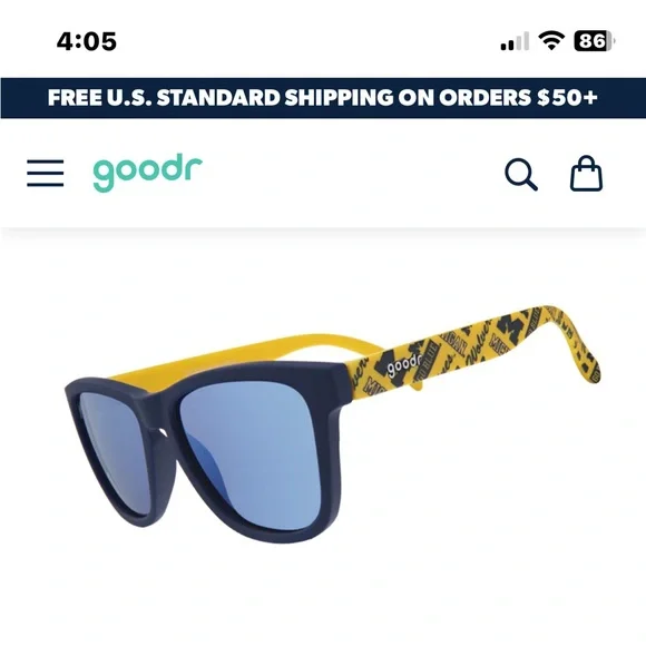 University of Michigan “Maize & Blue Sunglasses by goodr - Picture 2 of 6